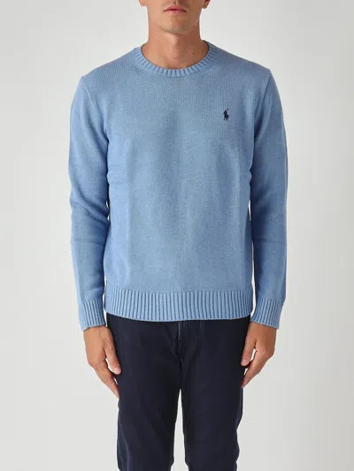 Polo Ralph Lauren Regular-fit Maglia A Girocollo In Cotone Sweater In Blue