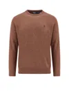 Polo Ralph Lauren Regular Fit Responsible Wool Sweater With Embroidered Logo In Brown