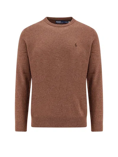 POLO RALPH LAUREN REGULAR FIT RESPONSIBLE WOOL SWEATER WITH EMBROIDERED LOGO