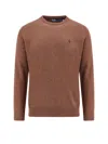 Polo Ralph Lauren Regular Fit Responsible Wool Sweater With Embroidered Logo In Brown