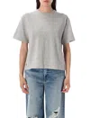 Polo Ralph Lauren Relaxed Crop Fit Cotton Jersey Tee In Gray