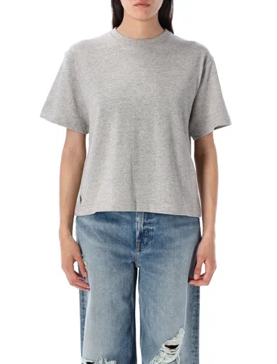 Polo Ralph Lauren Relaxed Crop Fit Cotton Jersey Tee In Multi