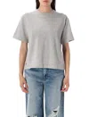 Polo Ralph Lauren Cotton Jersey Crop T-shirt In Gray