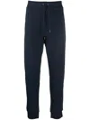 Polo Ralph Lauren Trousers Featuring Ribbed Cuffs And Elastic Waistband In Blue