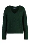Polo Ralph Lauren V Neck Boxy Fit Pullover In Green
