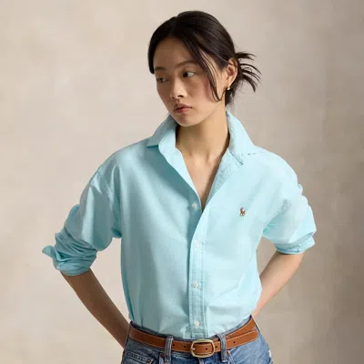 Polo Ralph Lauren Relaxed Fit Cotton Oxford Shirt In Acadia Blue