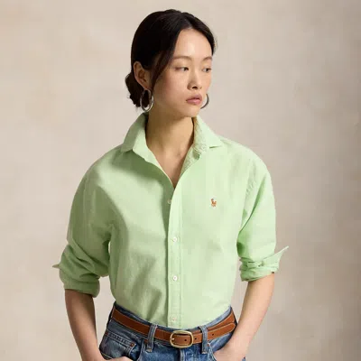 Polo Ralph Lauren Relaxed Fit Cotton Oxford Shirt In Lime Drop