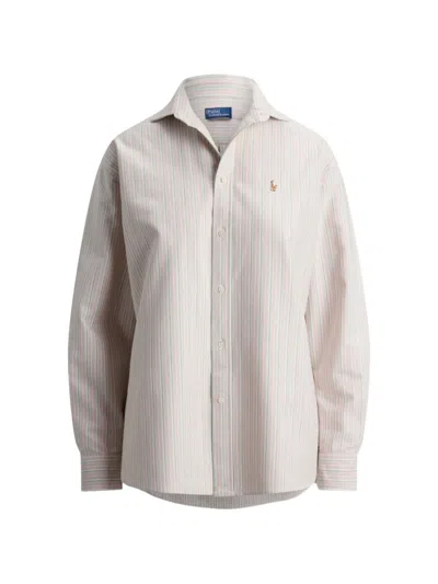 Polo Ralph Lauren Relaxed Fit Cotton Oxford Shirt In White