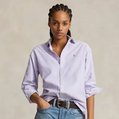 Polo Ralph Lauren Relaxed Fit Cotton Oxford Shirt In Purple