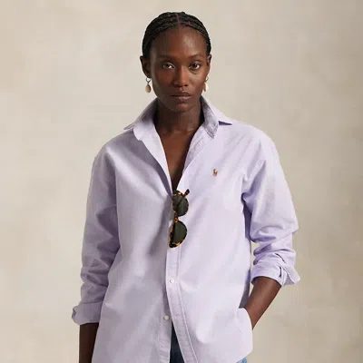 Polo Ralph Lauren Relaxed Fit Cotton Oxford Shirt In Sky Lavendar