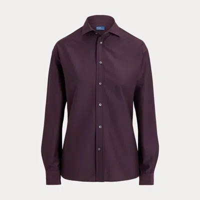 Polo Ralph Lauren Relaxed Fit Cotton-silk Shirt In Midnight Merlot In Purple