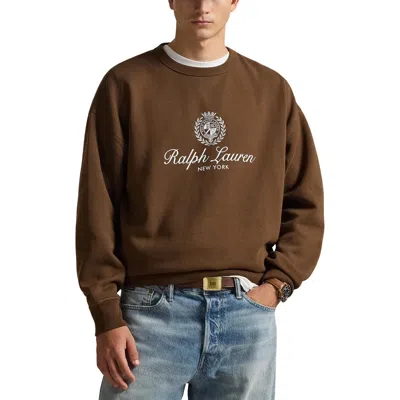 Polo Ralph Lauren Ralph Lauren Fleece Graphic Sweatshirt In Brown