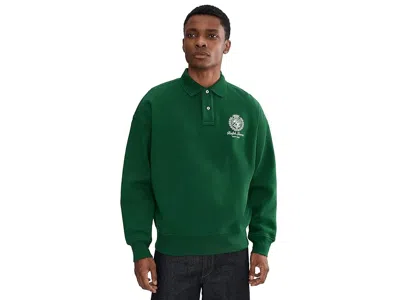 Polo Ralph Lauren Fleece New York Graphic Polo In Green