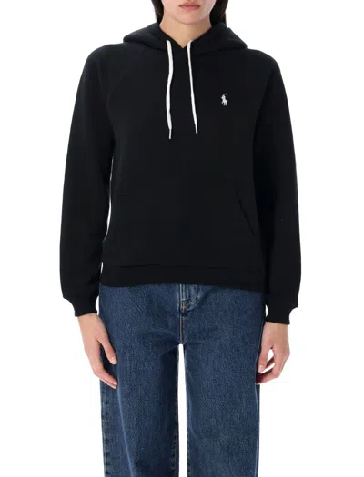 Polo Ralph Lauren Relaxed Fit Hoodie With Signature Embroidered Pony In Black