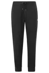 Polo Ralph Lauren Elastic Waistband Fleece Sweatpants With Ribbed Cuffs In Black