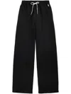 Polo Ralph Lauren Relaxed Fit Knit Open Bottom Trousers With Adjustable Waistband In Black