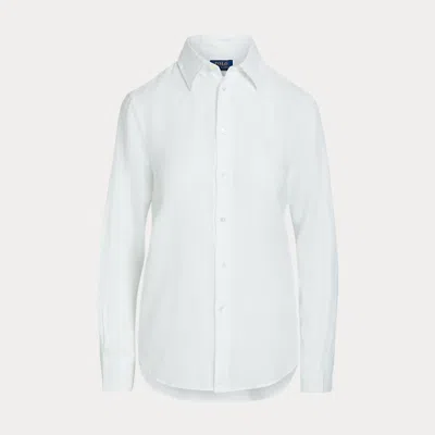 Polo Ralph Lauren Relaxed Fit Linen Shirt In White
