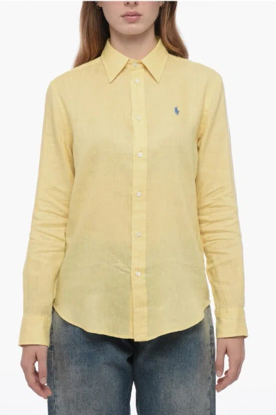 Polo Ralph Lauren Cotton Polo Pony Shirt In Yellow