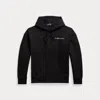 Polo Ralph Lauren Logo-print Cotton-blend Hoodie In Black