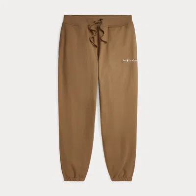 Polo Ralph Lauren Relaxed Fit Logo Fleece Tracksuit Bottom In Brown