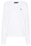 Polo Ralph Lauren Round Collar And Long-sleeved T-shirt In White