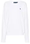 Polo Ralph Lauren Round Collar And Long-sleeved T-shirt In White