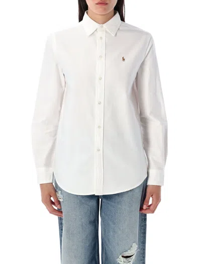 Polo Ralph Lauren Relaxed Fit Oxford Shirt In White