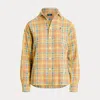 Polo Ralph Lauren Relaxed Fit Plaid Cotton Shirt In Yellow
