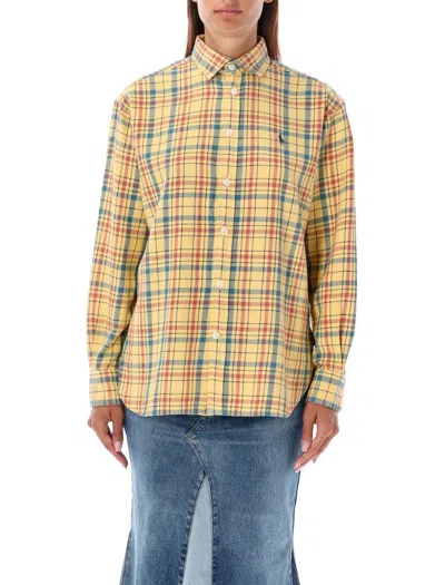 Polo Ralph Lauren Relaxed Fit Plaid Cotton Shirt In Yellow Multi