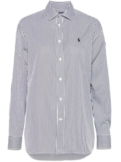 Polo Ralph Lauren Relaxed-fit Striped Cotton Shirt In Blue