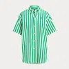 Polo Ralph Lauren Relaxed Fit Striped Cotton Shirt In Green