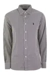 Polo Ralph Lauren Striped Long Sleeve Button-down Top In Black
