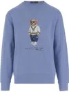 Polo Ralph Lauren Relaxed-fit Sweatshirt With Playful Bear Graphic In Blue