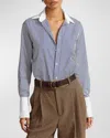 Polo Ralph Lauren Relaxed-fit Two-tone Striped Shirt In White Fall Royal