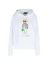 Polo Ralph Lauren Polo Bear Fleece Hoodie With Signature Detailing And Drawstring Hood In Gray