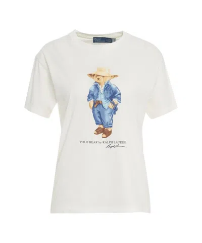 Polo Ralph Lauren Polo Bear Cotton Jersey Tee In White