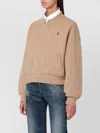 Polo Ralph Lauren Beige Wool And Cashmere Bomber Jacket Relaxed Fit In Neutral
