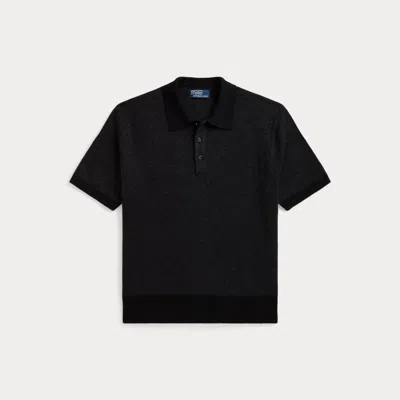 Polo Ralph Lauren Relaxed Fit Wool Polo-collar Sweater In Charcoal Combo