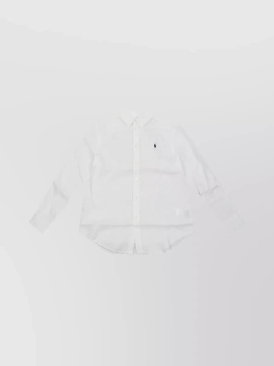 Polo Ralph Lauren Relaxed Linen Long Sleeve Shirt In White