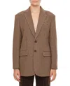 Polo Ralph Lauren Single-breasted Houndstooth-pattern Blazer In Brown