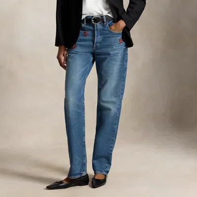 Polo Ralph Lauren Relaxed Straight Jean In Bahamar Wash In Blue