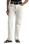Polo Ralph Lauren Polo Mid Rise Ankle Pant With Patch Pockets In Ecru In Vini Wash