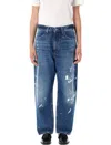 Polo Ralph Lauren Denim Trousers Distressed Belt Loops In Blue