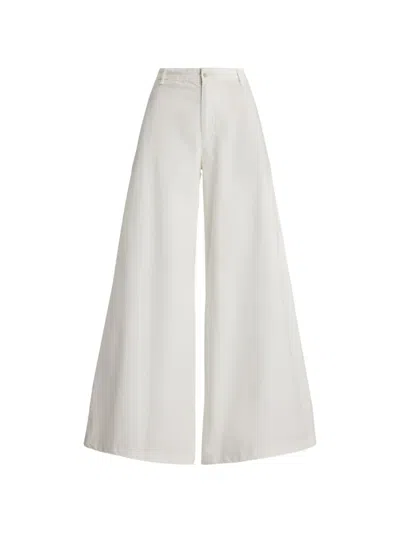 Polo Ralph Lauren Relaxed Wide-leg Trousers In White