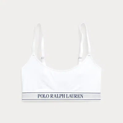Polo Ralph Lauren Repeat-logo Scoop Cropped Tank In White