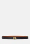 Polo Ralph Lauren Rev Lrl 20 Belt Skinny In Black/tan