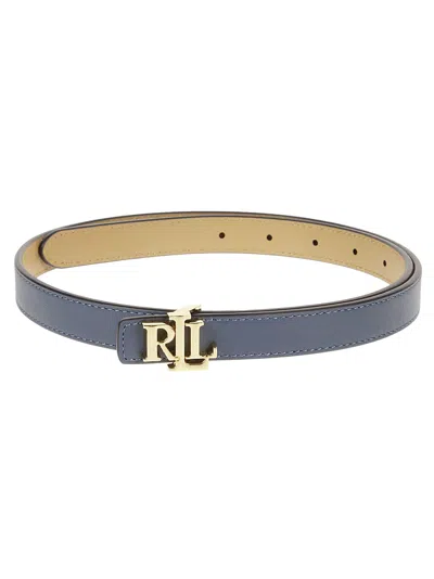 Polo Ralph Lauren Rev Lrl 20 Belt Skinny In Blue/brown