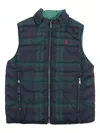 Polo Ralph Lauren Reversible Check Quilted Vest In Blue