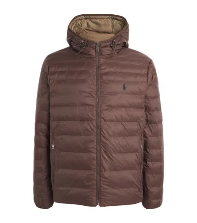 Polo Ralph Lauren Reversible Colden Puffer Jacket In Brown
