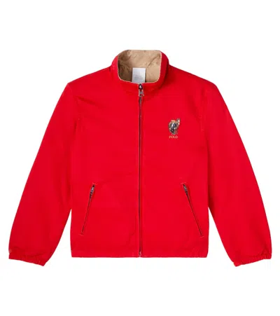 Polo Ralph Lauren Kids' Reversible Cotton Jacket In Brown